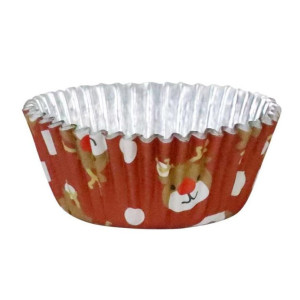 30 Estuches para cupcakes de Reno - Navidad