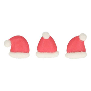 8 gorros de Papá Noel de azúcar para pasteles de Navidad FunCakes