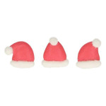 8 gorros de Papá Noel de azúcar para tronco de Navidad