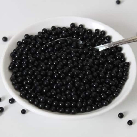 Perlas de azúcar negro
