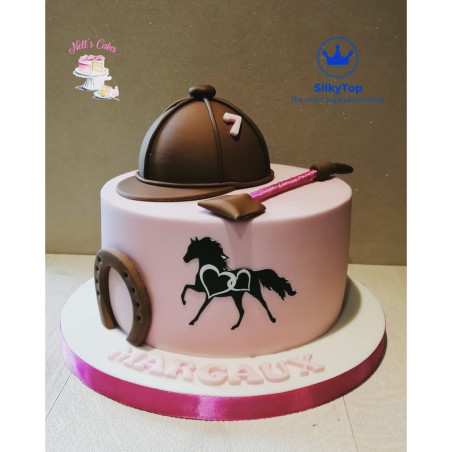 pastel-de-caballo-de-pasta-de-azúcar-rosa-bebé