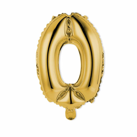 Globo-numero-0-oro