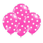 10-globos-fucsia-con-lunares-blancos-30-cm