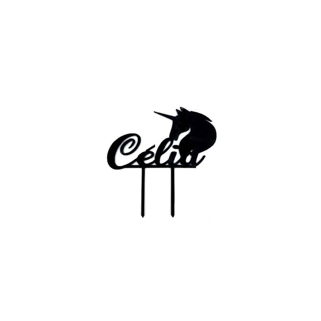 cake-topper-unicornio-personalizable-negro