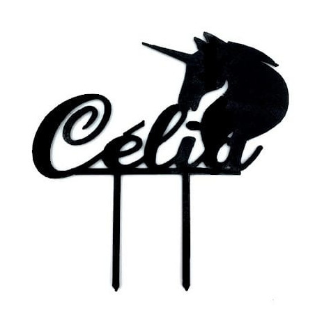 cake-topper-unicornio-personalizable-negro