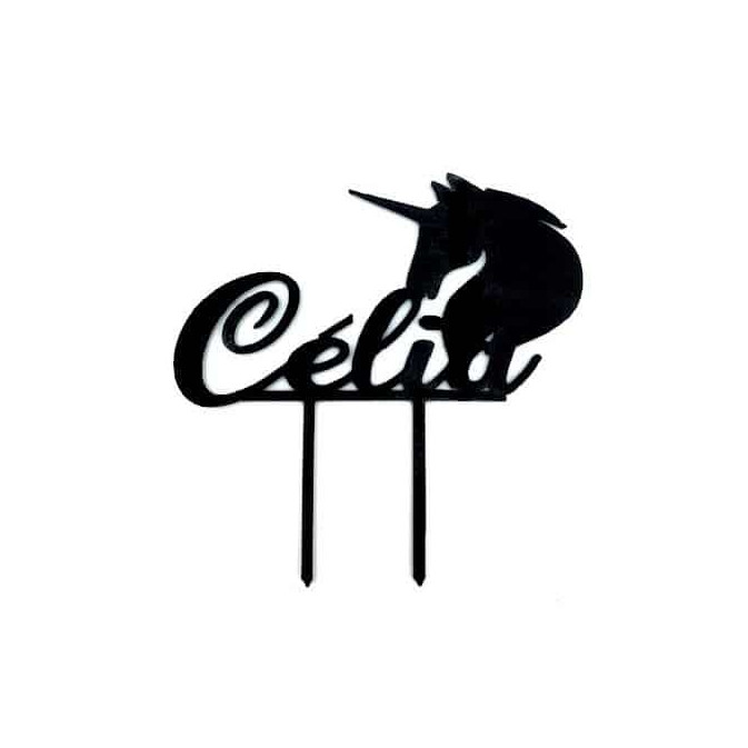 cake-topper-unicornio-personalizable-negro