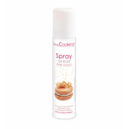 spray alimentario de oro rosa