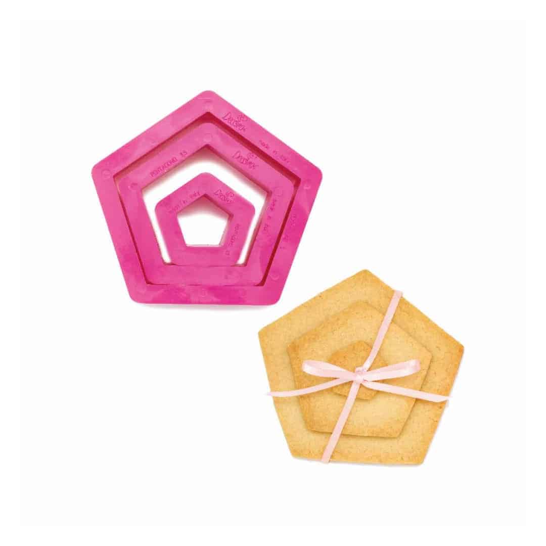 cortadores de galletas de 3 pentágonos