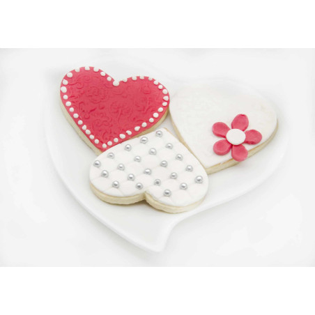 galletas de mantequilla con forma de corazón
