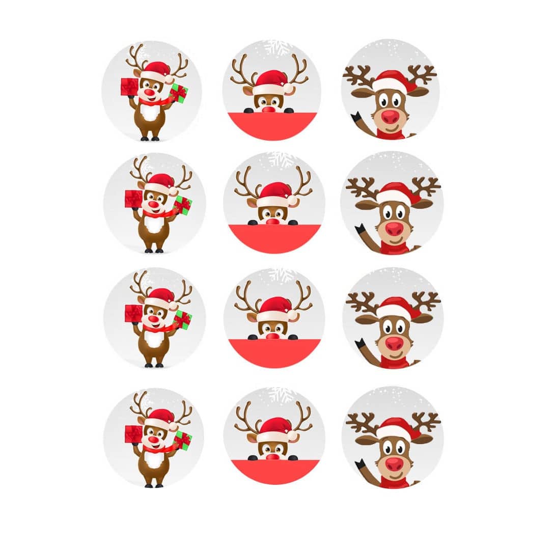 decoraciones comestibles reno para galletas de navidad
