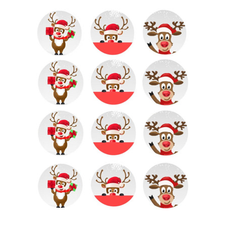 decoraciones comestibles reno para galletas de navidad
