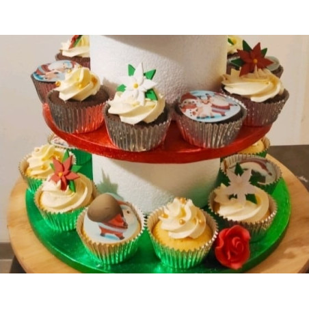 cupcakes-de-discos-de-azucar-santa-navidad-rennes-deco-cupcakes