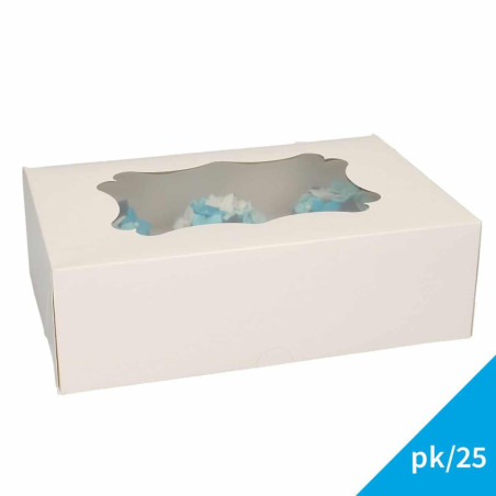 paquete de 25 cajas para cupcakes de 6 cavidades