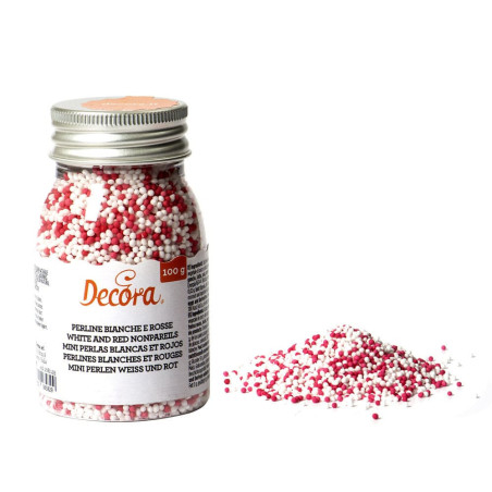 decoración-para-pastel-de-bolas-de-azúcar-rojas-y-blancas