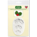 Molde para modelar pasta de azúcar de hoja de acebo