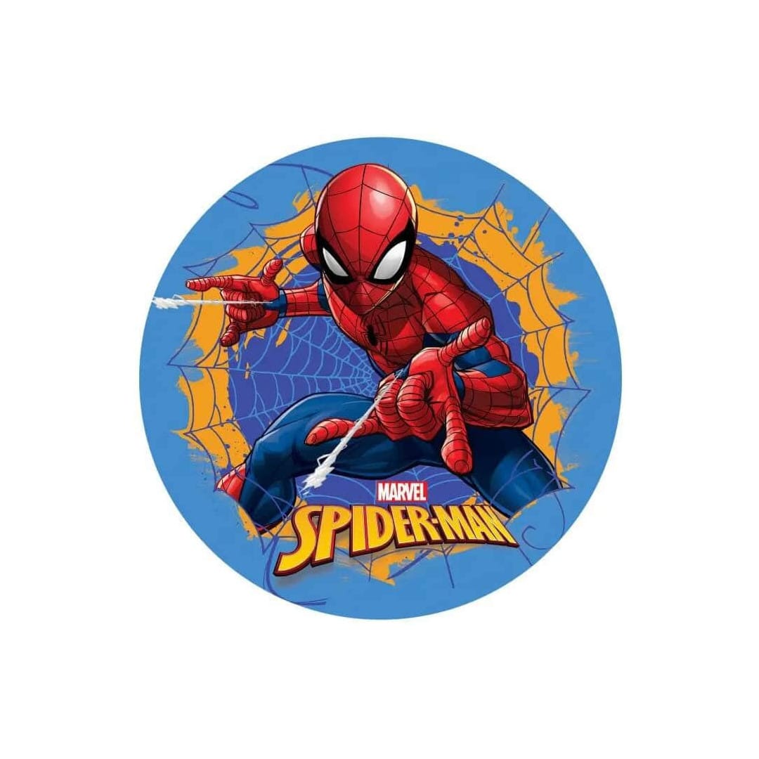 disco-de-azúcar-spiderman-deco-pastel-araña