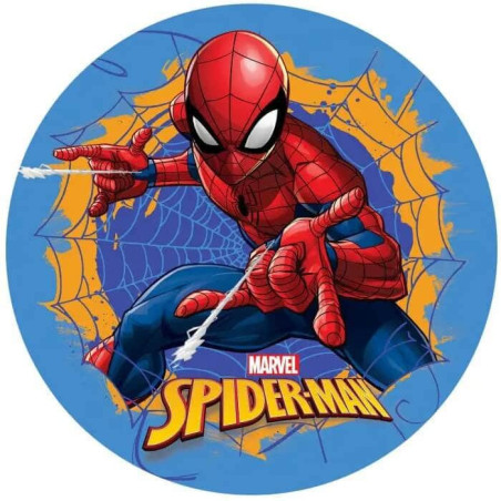 disco-de-azúcar-spiderman-deco-pastel-araña