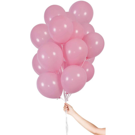 Ramo de 30 globos rosas Ø 23 cm