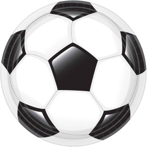platos de fútbol de cumpleaños