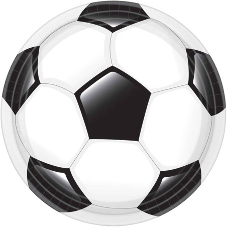 platos de fútbol de cumpleaños