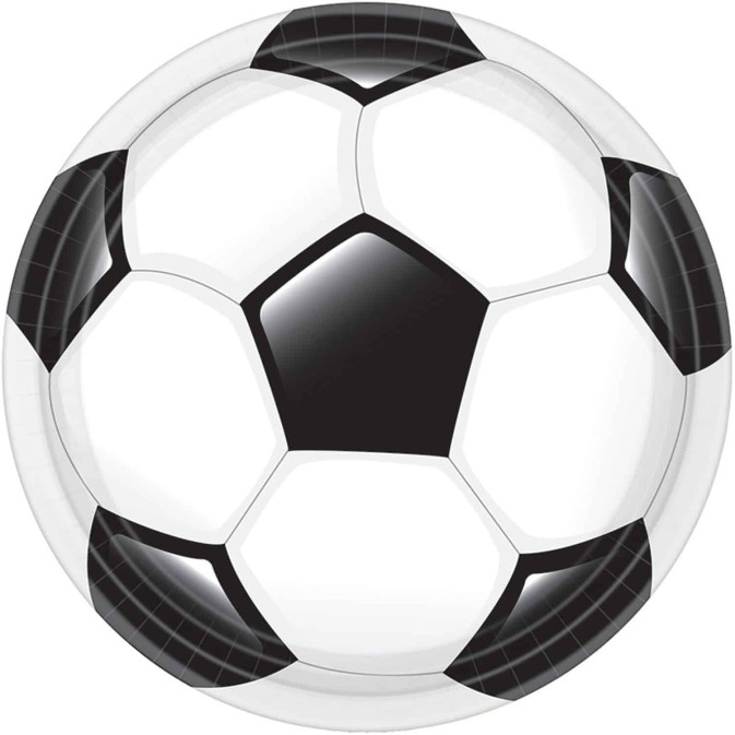 platos de fútbol de cumpleaños