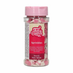 mini corazones de azúcar rosas y blancos