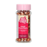 perlas grandes de chocolate y cobre