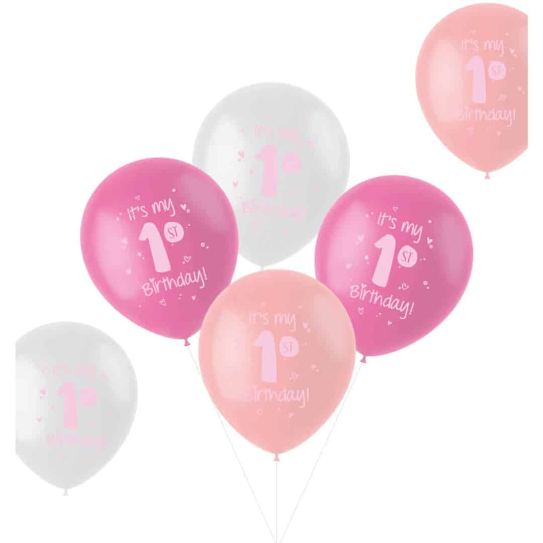 6-globos-rosados-nina-de-1-año