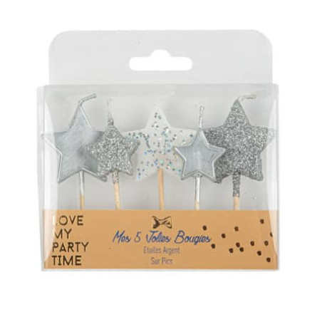 velas-de-cumpleaños-estrella-plateada