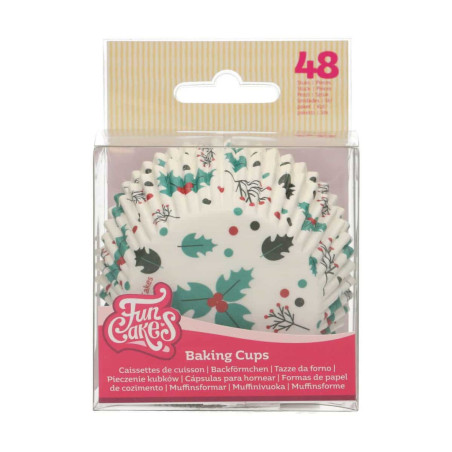 48-fundas-para-cupcakes-funcakes-de-navidad-con-hojas-de-acebo