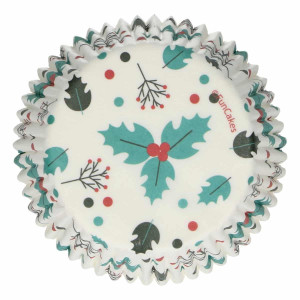 48-fundas-para-cupcakes-de-navidad-con-hojas-de-acebo