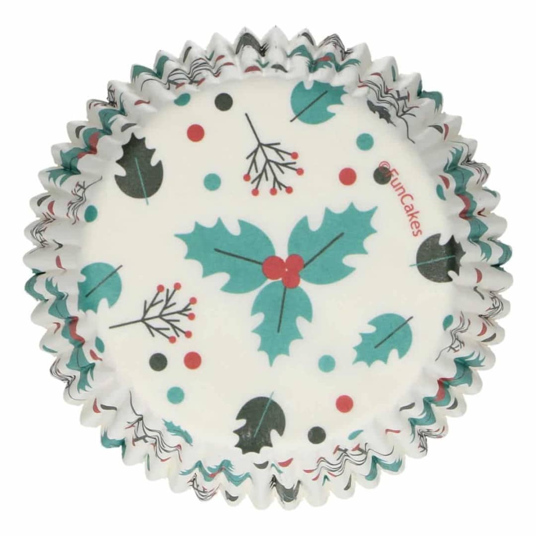 48-fundas-para-cupcakes-de-navidad-con-hojas-de-acebo
