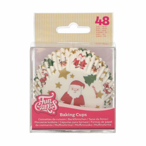 48 estuches para cupcakes navideños
