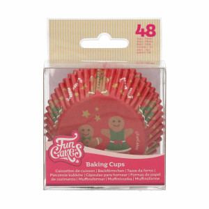 48 cajas de cupcakes de pan de jengibre navideño