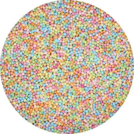 bolas de azúcar de colores pastel y multicolores