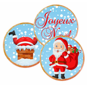 12 discos de cupcakes de Papá Noel