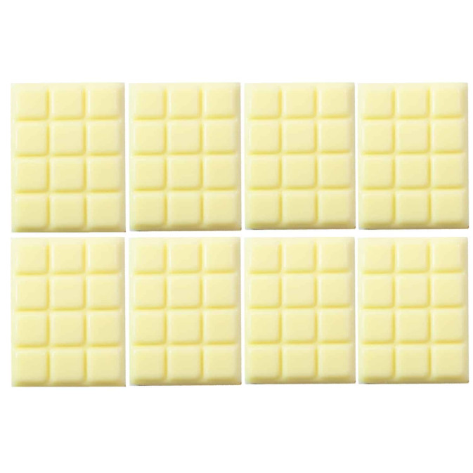 8 mini barras de chocolate blanco