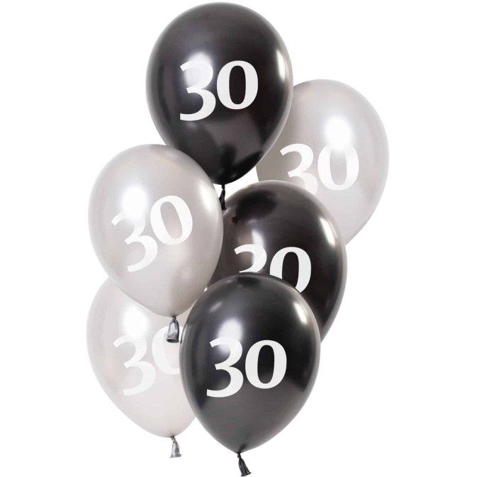 globos-cumpleanos-30-años-negro-plata