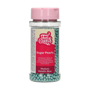Perlas de azúcar azul metalizado 80 g