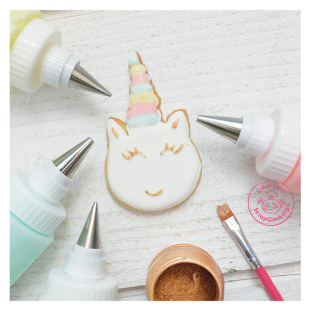 galletas de mantequilla con cabeza de unicornio