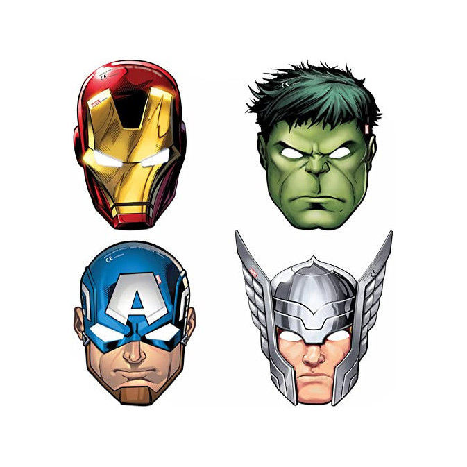 6-mascaras-vengadores-en-carton