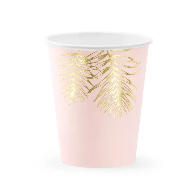 copas rosas con follaje dorado