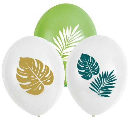 6 globos tropicales 27,5 cm