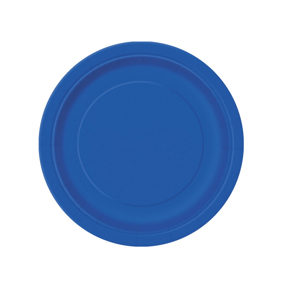 8 platos-de-papel-color-azul-redondos