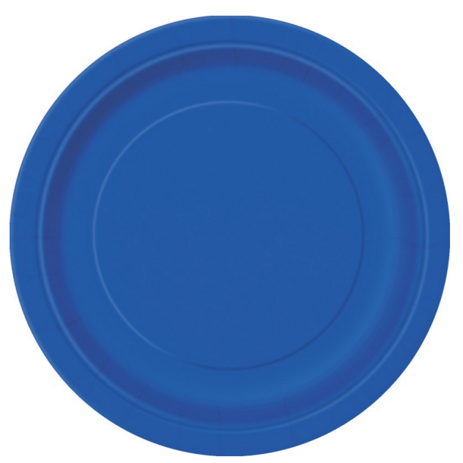 8 platos-de-papel-color-azul-redondos