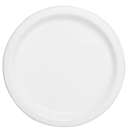 20 platos de postre blancos de 17 cm