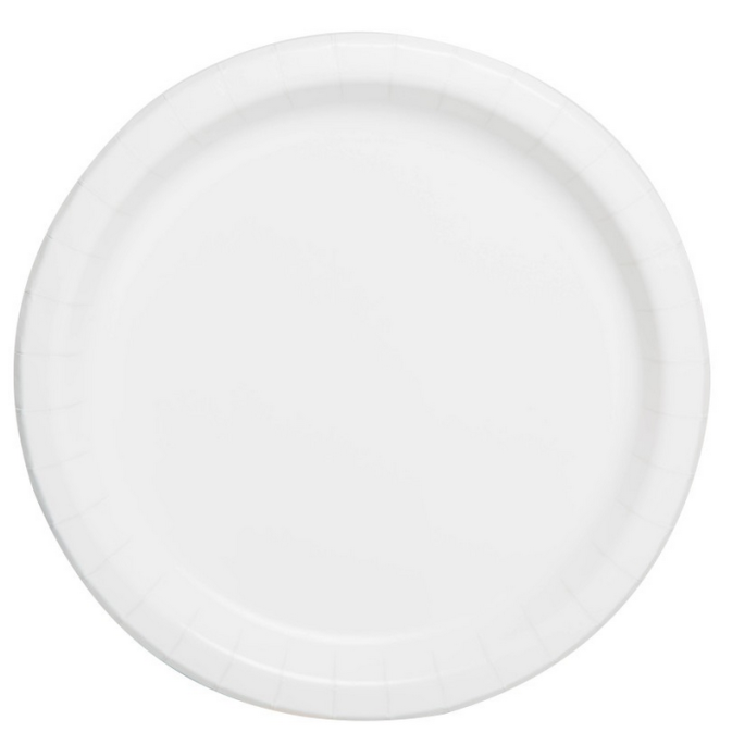 20 platos de postre blancos de 17 cm