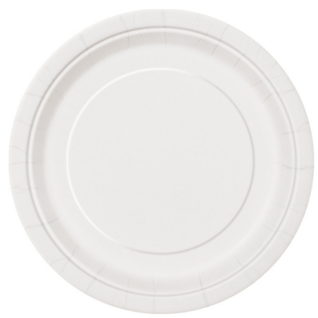8 platos blancos 22 cm