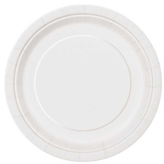 8 platos blancos 22 cm