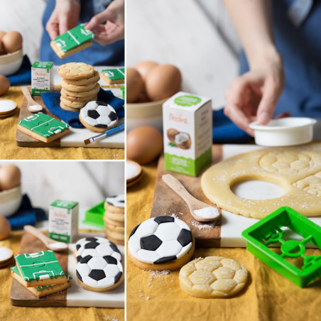 Cortadores de galletas con 2 porterías de fútbol